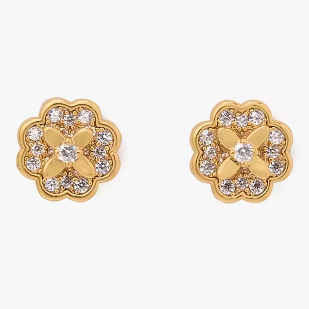 $58 Kate Spade Heritage Bloom Mini Studs gold